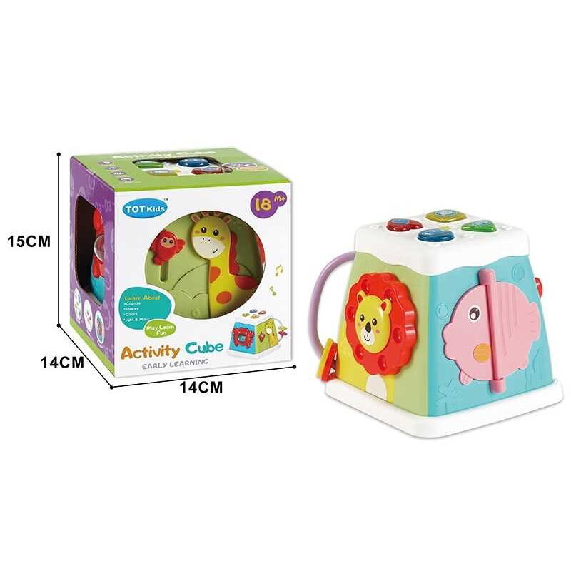 Музичний мультибокс 3011 (72/2) підсвічування, звуки тварин, мелодії, пальчикові ігри, брязкальце, в коробці