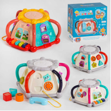 Музичний мультибокс 96338 (18) “TK Group“, ОЗВУЧУВАННЯ УКРАЇНСЬКОЮ МОВОЮ, 2 кольори, 4 пісні, 4 казки, мелодії, сортер, музичний барабан, в коробці