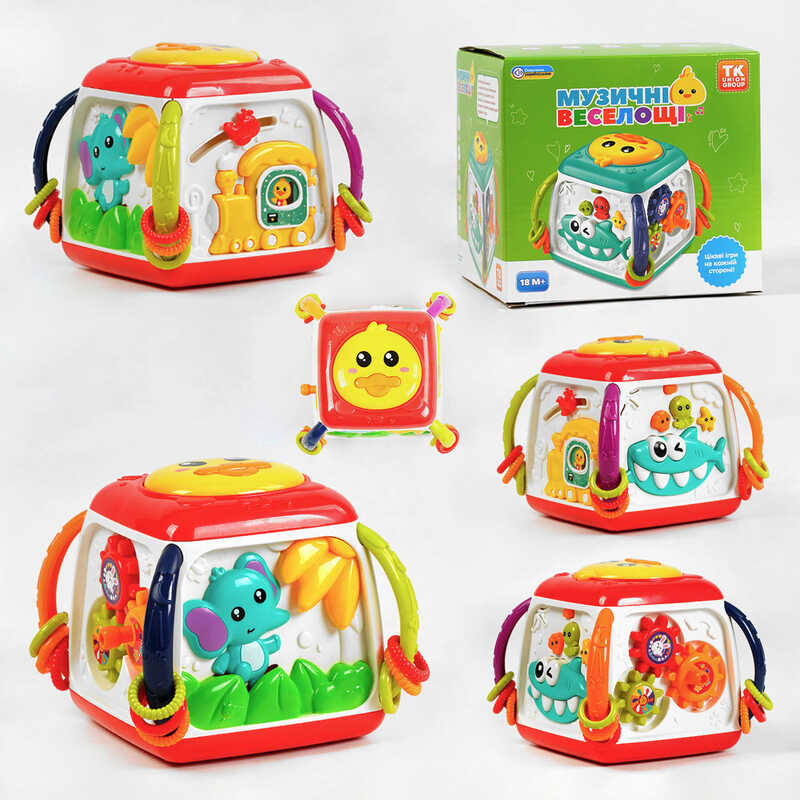 Музичний мультибокс “Музичні веселощі” TK - 20119 (48/2) “TK Group“, ОЗВУЧУВАННЯ УКРАЇНСЬКОЮ МОВОЮ, 4 пісні, 3 казки, мелодії, цифри, підсвічування, пальчикові ігри, звук барабана, рухомі шестерні, у коробці Музичний мультибокс “Музичні веселощі” TK - 20119 (48/2) “TK Group“, ОЗВУЧУВАННЯ УКРАЇНСЬКОЮ МОВОЮ, 4 пісні, 3 казки, мелодії, цифри, підсвічування, пальчикові ігри, звук барабана, рухомі шестерні, у коробці