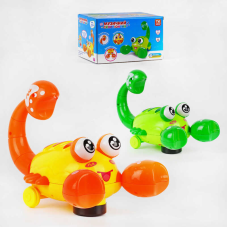 Музичний Скорпіон 65683 (72) “TK Group”, ОЗВУЧУВАННЯ УКРАЇНСЬКОЮ МОВОЮ, колесо вільного ходу, дитяча пісня, світло, рухає клешнями, хвостиком та очима, в коробці