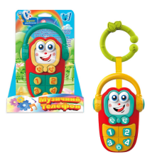 Музичний телефон 50466 (120/2) “WToys“, 2 види, ОЗВУЧУВАННЯ УКРАЇНСЬКОЮ МОВОЮ, підсвічування, озвучені репліки, цифри, 4 пісні, 4 казки, в коробці