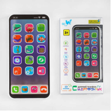 Музичний телефон TK - 90918 (60/2) “WToys“, ОЗВУЧУВАННЯ УКРАЇНСЬКОЮ МОВОЮ, підсвічування, слова, скоромовки, звуки, пісні, казки, фрази, в коробці