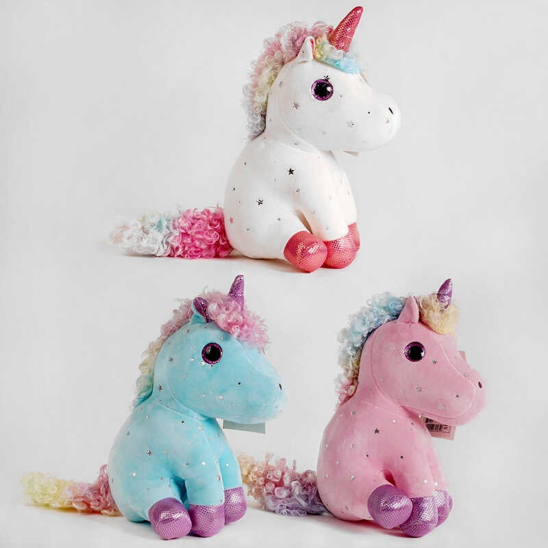М’яка іграшка “Єдиноріг“ D 34585 (200) ВИДАЄТЬСЯ МІКС ВИДІВ, 3 кольори, 23 см
