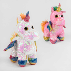 М“яка іграшка М 46729 (150) “Пегас-глазастик”, 2 кольори, паєтки, 31 см
