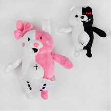 М“яка іграшка С 48614 (400) 2 види, ведмедик Монокума з аніме Данганронпа, двосторонній, 25 см