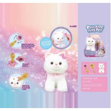 М’яка іграшка 933-176 E (12) “Кошеня”, висота: 18 см, механічна паличка, звуки, вібрує, в коробці