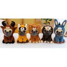 М’яка іграшка M 17838 (240) “Песик у костюмі“, сидяча поза, капішон знімається, ВИДАЄТЬСЯ МІКС ВИДІВ