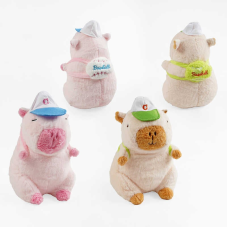 М’яка іграшка M 17986 (120) “Капібара з рюкзаком та кепкою“, висота 33 см