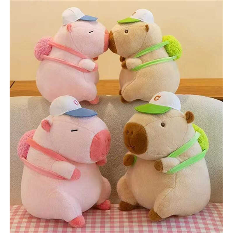 М’яка іграшка M 17992 (100) 2 види, “Капібара”, висота 44см, знімний рюкзачок