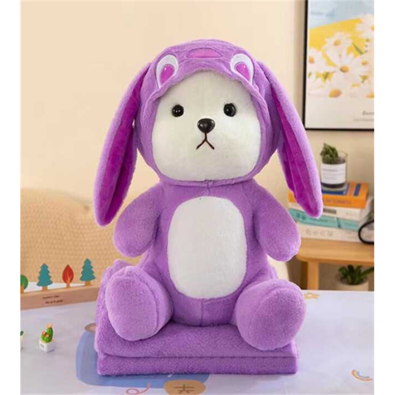 М’яка іграшка M 18201 (50) “Ведмедик”, висота 42 см, герой, плед, синтепоновий наповнювач