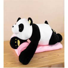 М’яка іграшка M 18204 (50) “Панда”, довжина 67 см, плед 170*105 см