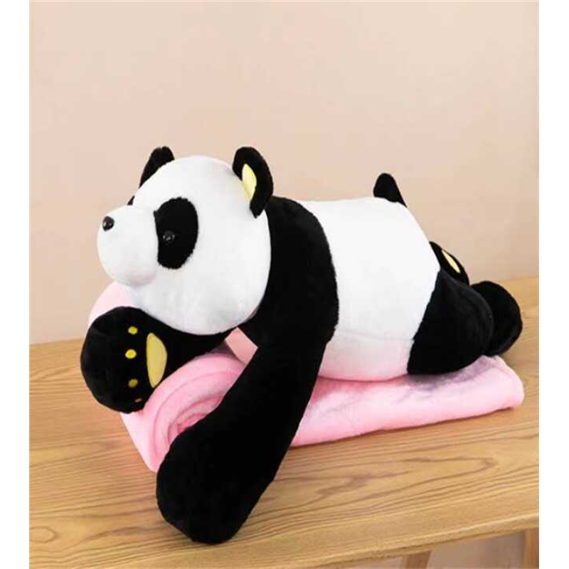 М’яка іграшка M 18204 (50) “Панда”, довжина 67 см, плед 170*105 см