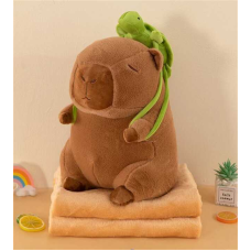 М’яка іграшка M 18205 (50) “Капібара”, висота: 40 см, плед: 105х175 см