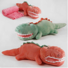 М’яка іграшка М 13946 (50) “Динозаврик“, 2 кольори, розмір ковдри 178х100см, висота іграшки 15см
