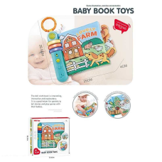 М’яка музична книжечка 6074 (24) тваринки, на батарейках, мелодії, режими гучності, підсвітка, м“які сторінки, 5 сторінок, шелесткі елементи, в коробці