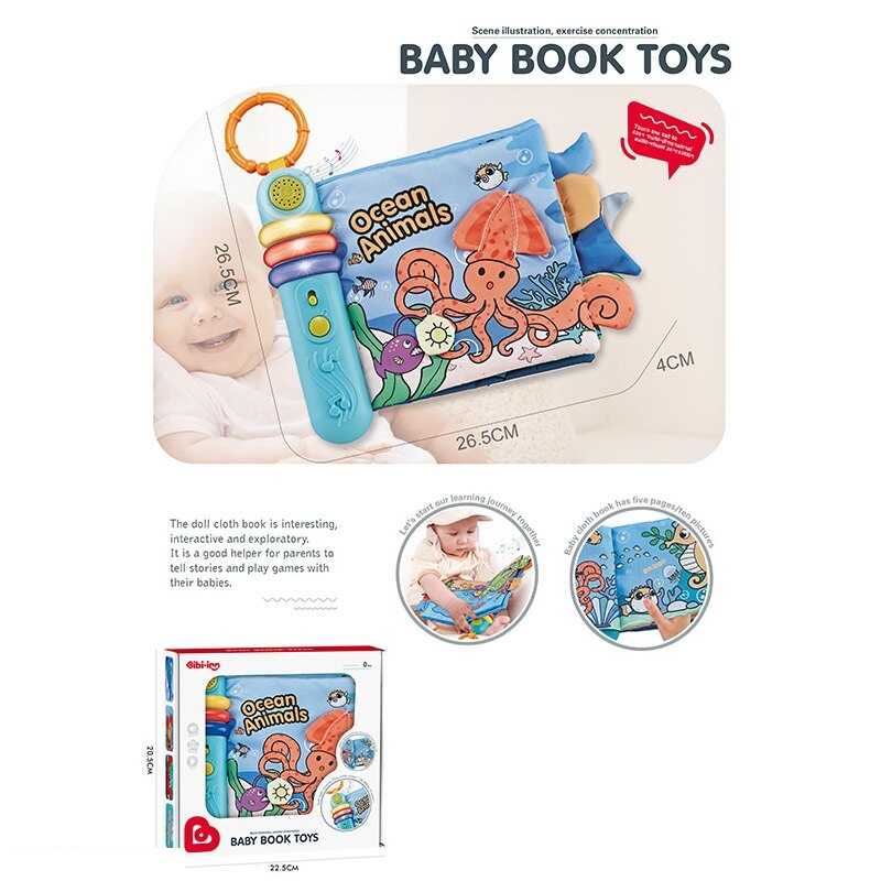 М’яка музична книжечка 6075 (24) на батарейках, мелодії, режими гучності, підсвітка, м“які сторінки, 5 сторінок, шелесткі елементи, в коробці М’яка музична книжечка 6075 (24) на батарейках, мелодії, режими гучності, підсвітка, м“які сторінки, 5 сторінок, шелесткі елементи, в коробці