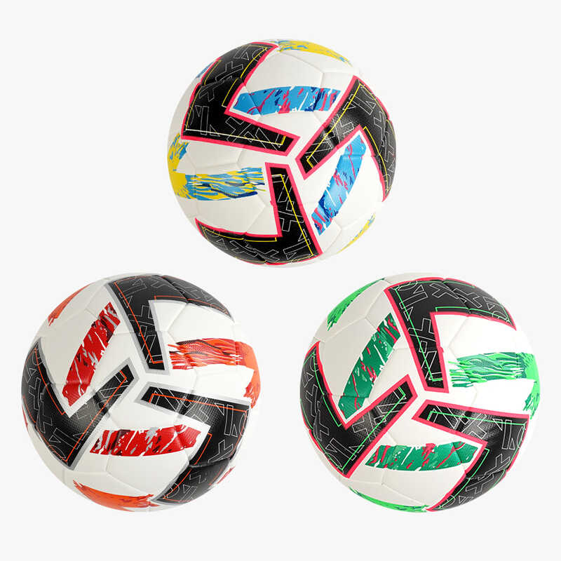 М’яч футбольний C 66334 (30) 3 види, вага 420 грамів, матеріал PU, балон гумовий, клеєний, (поставляється накачаним на 90), ВИДАЄТЬСЯ МІКС ВИДІВ