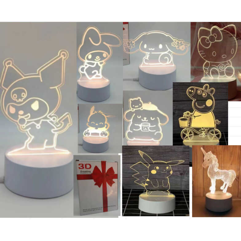 Нічник C 69332 (100) від батарейок та від мережі, пульт дистанційного керування, зміна кольорів та режимів світла, в коробці, ВИДАЄТЬСЯ МІКС ВИДІВ