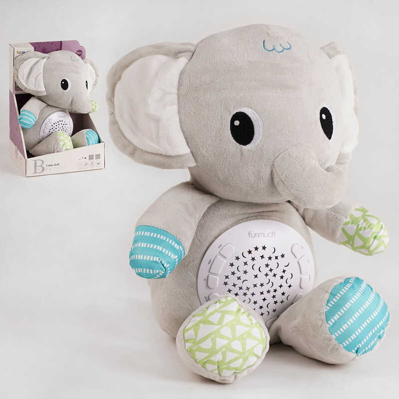 Нічник FM 666-27 (18) “Слоненя“, проєктор зоряного неба, колискові, звуки природи, таймер, в коробці