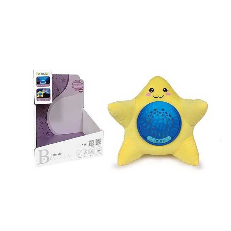 Нічник FM 666-54 (18) “Зіронька”, звуки, музика, проєктор, підсвічування, регулювання гучності, на батарейках, знімний музичний блок, в коробці