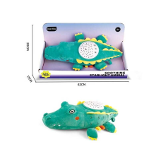 Нічник YT 24-11 (48/2) “Крокодил“, довжина 37см, проєктор зоряного неба, мелодії, режими гучності, зміна кольорів підсвічування, на батарейках, в коробці