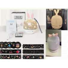 Нічник С 65425 (48) від акумулятора/мережі, регуляція яскравості світла, декілька режимів, обертається зображення, 6 шаблонів, в коробці