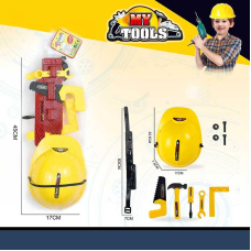 Набір інструментів 333-14 (120/2) 9 елементів, каска, пояс, у сітці