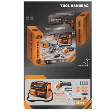 Набір інструментів 778-75 (48/2) 26 елементів, болгарка на батарейках, молоток, гайковий ключ, викрутка, окуляри, сумка, в коробці