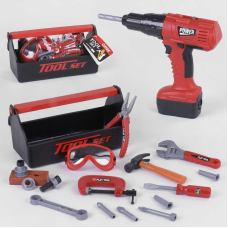 Набір інструментів KY 1068-308 (24/2) шуруповерт на батарейках, у валізі