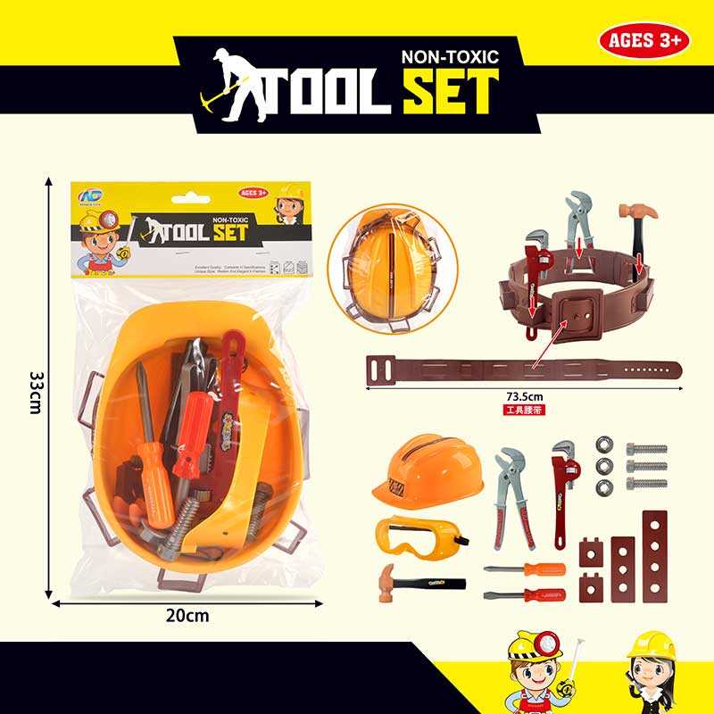 Набір інструментів LS 986-4 (60/3) каска, пояс, окуляри, 11 елементів, у пакеті Набір інструментів LS 986-4 (60/3) каска, пояс, окуляри, 11 елементів, у пакеті