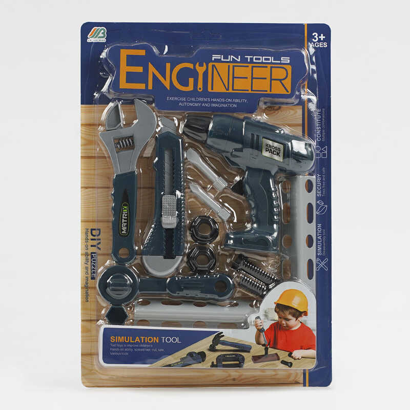 Набір інструментів МТ 6-4 (96/2) 13 елементів, механічний дриль, аксесуари, на листі