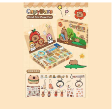 Набір аксесуарів M 610-2 (48/2) “Капібара“, адвент-календар, 24 комірки, косметичка, аксесуари, брелоки, наліпки, в коробці