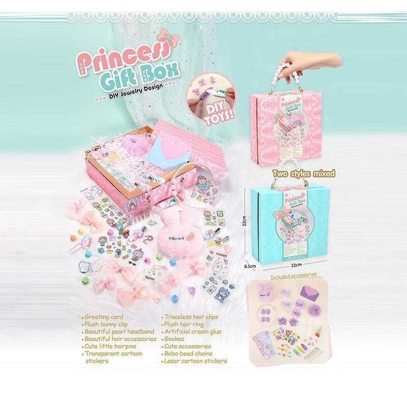 Набір аксесуарів ZD 110 (24/2) 2 види, конверт, наліпки, обруч, шпильки, в боксі Набір аксесуарів ZD 110 (24/2) 2 види, конверт, наліпки, обруч, шпильки, в боксі