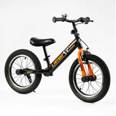 Велобіг “CORSO LAMBO“ LB-14084 (1) сталева рама, ручне гальмо, колеса надувні резинові 14’’, алюмінієві обода, підставка для ніг, підніжка, дзвоник