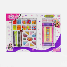 Набір бісеру 567 (48/2) 21 вид намистин, 4 кольори ниток, станок для плетіння, в коробці