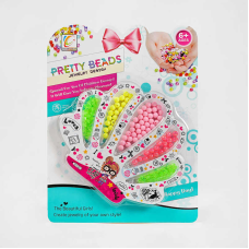 Набір бісеру 6008-1 (288/2) “Pretty beads”, 5 видів намистин, нитки, на листі