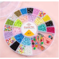 Набір бісеру 610-39 (120) ножиці, ліска, нитки, у боксі