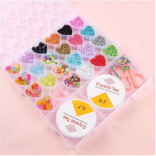 Набір бісеру 610-40 C (120) ліска, ножиці, нитки, у боксі