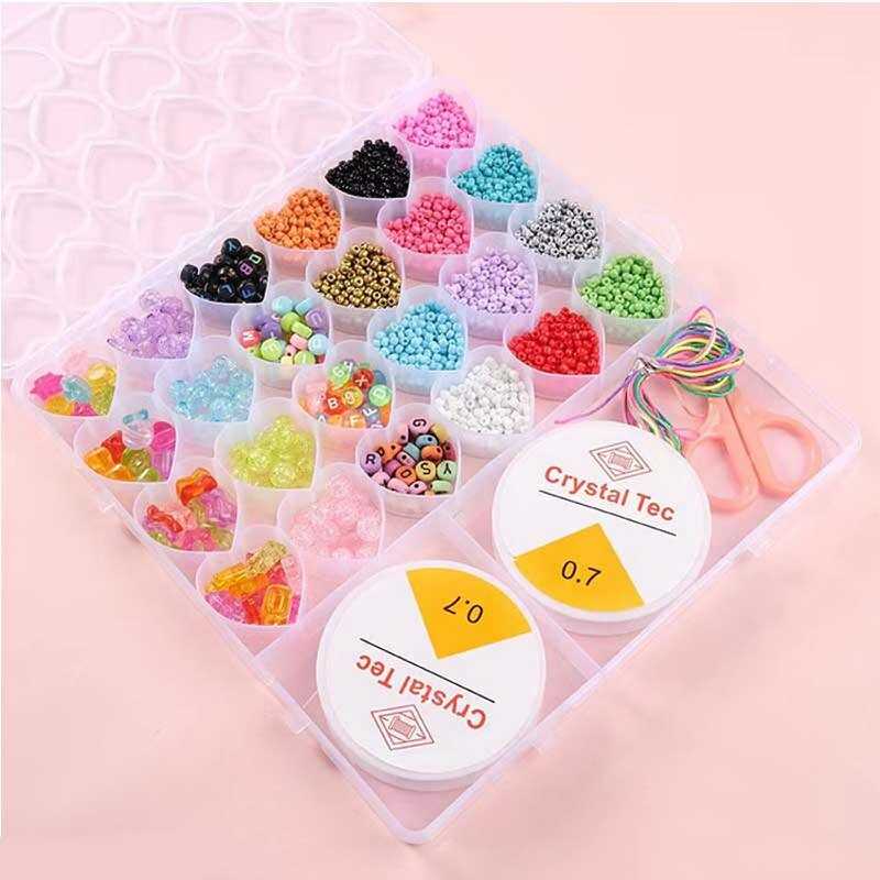 Набір бісеру 610-40 C (120) ліска, ножиці, нитки, у боксі