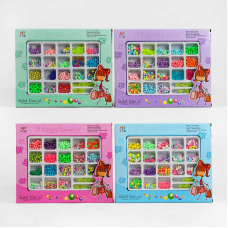 Набір бісеру 7108 Е1/Е2/Е3/Е4 (60/2) 4 види, 18 видів намистин, леска, у коробці, ВИДАЄТЬСЯ ТІЛЬКИ МІКС ВИДІВ