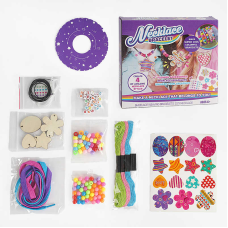 Набір браслетів 16007 (60) 4 прикраси, намистини, нитки, шнурки, основи для прикрас, наліпки, в коробці