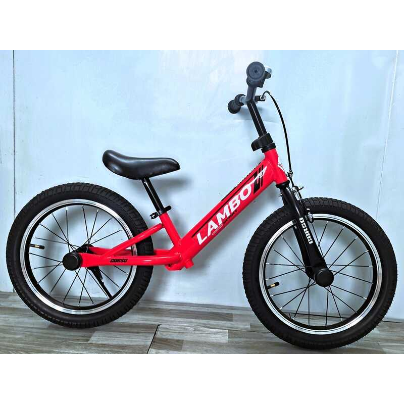 Велобіг “CORSO LAMBO“ LB-16745 (1) сталева рама, ручне гальмо, колеса надувні резинові 16’’, алюмінієві обода, підніжка, дзвоник