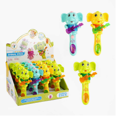 Набір брязкалець 7787 (20) ЦІНА ЗА 12 ШТУК В БЛОЦІ, “Слоник”, підсвічування, мелодія, рухає лапками, від батарейок