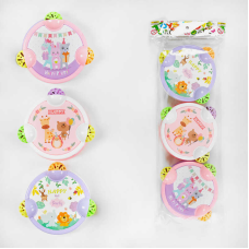 Набір брязкалець 929-65 (168/2) “Бубни“, 3 штуки, в пакеті