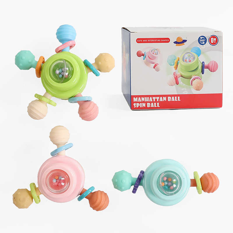 Брязкальце-спінер 6235 E (200/2) 3 брязкальця, гумові прорізувачі, присоски, в коробці Брязкальце-спінер 6235 E (200/2) 3 брязкальця, гумові прорізувачі, присоски, в коробці