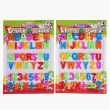 Набір букв та цифр 8202-7 (200/2) 2 види, магнітні, 26 літер, арифметичні знаки, на листі