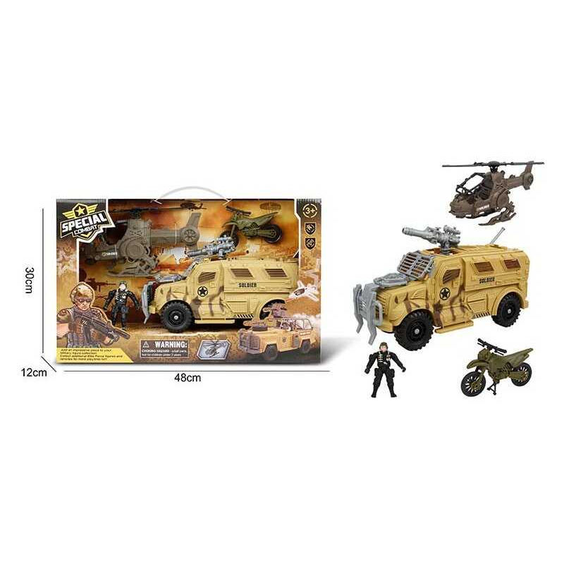 Набір військової техніки G 3109-23 (12) 3 види техніки, фігурка солдата, в коробці