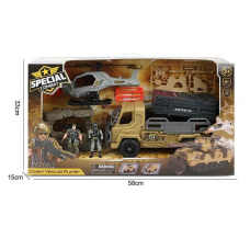 Набір військової техніки G 3109-58 (12) машина з запускачем, гелікоптер, 2 фігурки військових, рухомі частини, зброя, укриття, в коробці