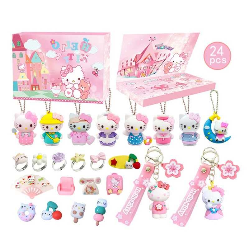 Набір героїв GL 61 (36) адвент-календар, 24 комірки, фігурки героїв, аксесуари, брелоки, в коробці