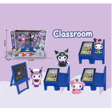 Набір героїв YQ 509 (48/2) 5 фігурок героїв, шкільні парти, дошка, в коробці